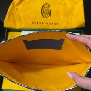 Goyard Senat Zip Pouch Clutch MM Yellow